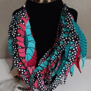 African Print tassel earrings Handmade.